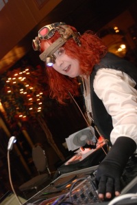 Our Mistress of the Turntables, DJ Empress Alyda. Photo by Paul F. P. Pogue of Stargrave Luminography.